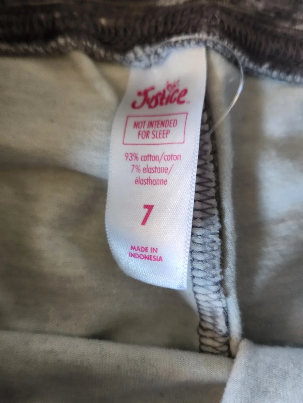 Justice Gray Marled Leggings Size 7